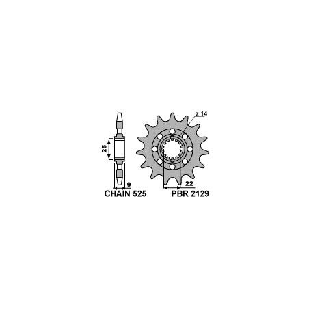 PBR front sprocket 2129 15 18NC BENELLI 900/1130
