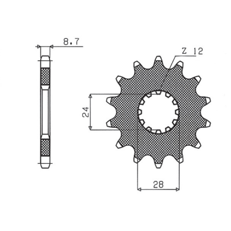 SUNSTAR priekinė žvaigždė 526 18 KAWASAKI ZX 12R '00-'05 (JTF517.18) (žingsnis 530) (52618JT)