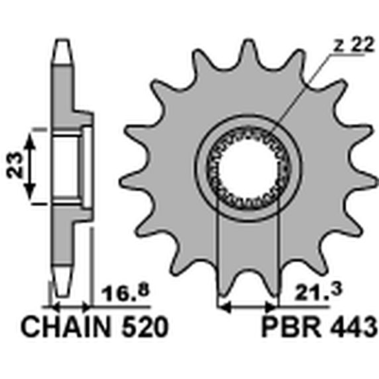 PBR priekinė žvaigždė 443...