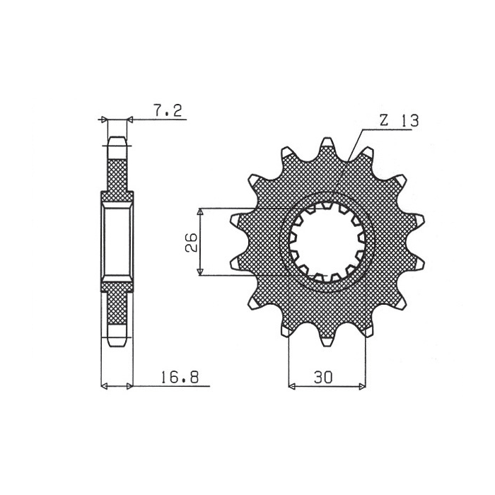 SUNSTAR front sprocket 2068 15 HONDA CBR 600F '99-'12, CBR 650F '14-'16 (JTF1370.15) (pitch 525) (206815JT)