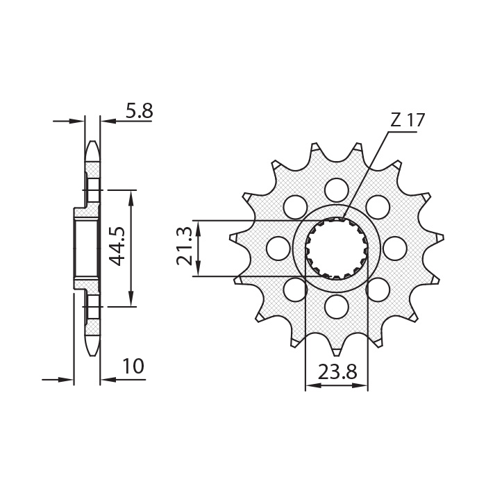 SUNSTAR front sprocket 2133 14 SUZUKI RMZ 450 '08-'12 (JTF1441.14) (pitch 520) (213314JT)