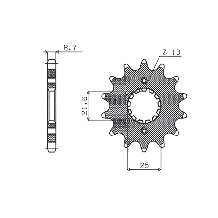 SUNSTAR front sprocket 513 18 SUZUKI GSF 1250 '07-'13, GSX 1400 '01-'08 (JTF513.18) (pitch 530) (51318JT)