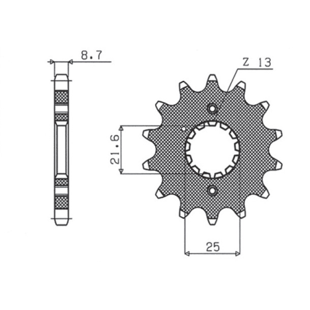 SUNSTAR front sprocket 513 18 SUZUKI GSF 1250 '07-'13, GSX 1400 '01-'08 (JTF513.18) (pitch 530) (51318JT)