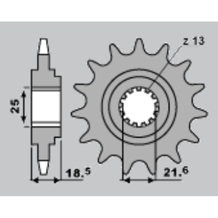 CHT front sprocket 2119 15 KAWASAKI Z 750/800 '04-'14