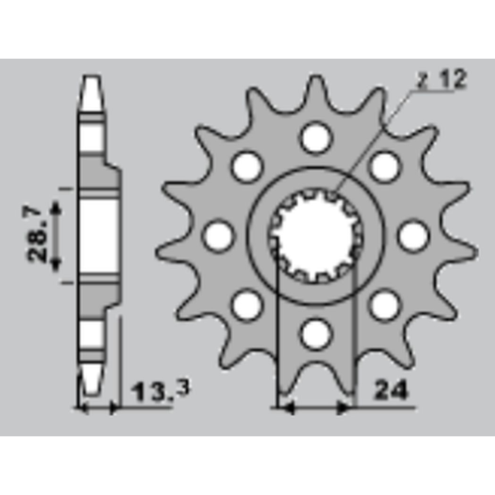 CHT front sprocket 522 15 KAWASAKI KZ 1000/Z100J/GPZ 1100 (522-15) (JTF523.15)