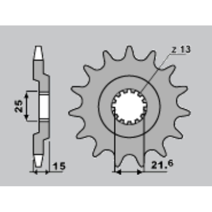 CHT front sprocket 528 15 KAWASAKI GPZ 750 83-89 (514-15) (JTF 514.15)