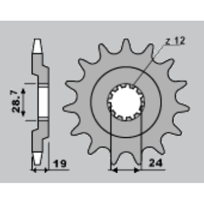 CHT front sprocket 529 15 KAWASAKI ZX 10 88-90 (526-15) (chain532)