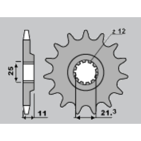 CHT front sprocket 7287 16 HUSQVARNA 250/300/310/350/360/400/410/450/510/511/530/570/610/630 (A4250824160)