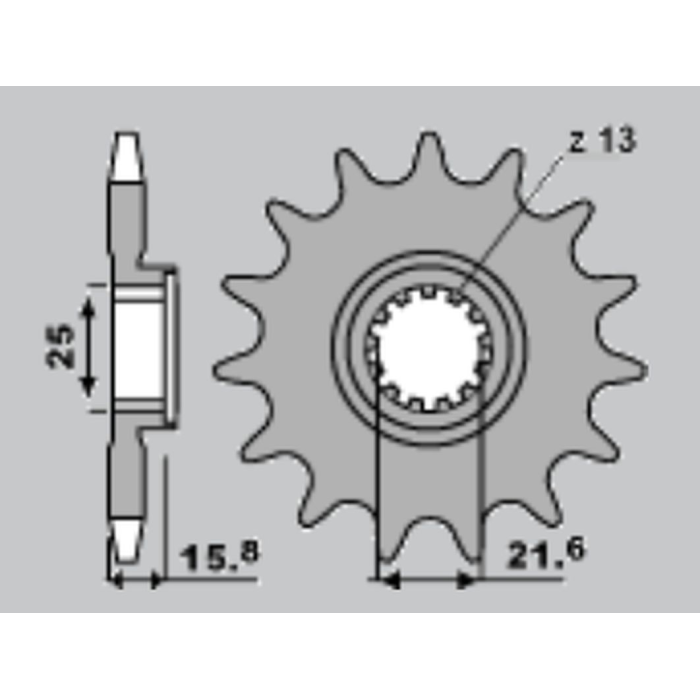 JR front sprocket 2093M15 KAWASAKI ZX6R
