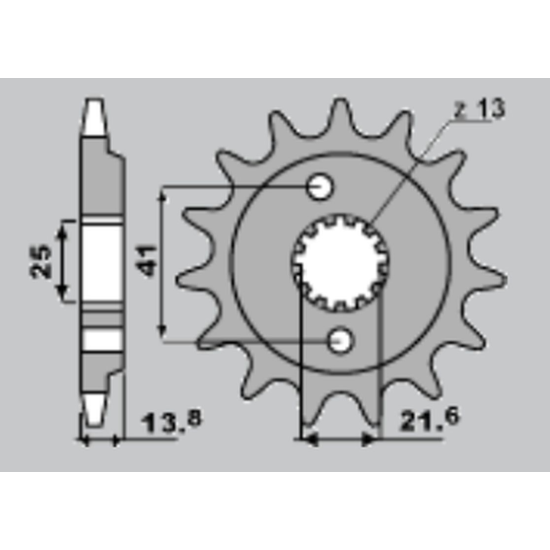 JR front sprocket 346 16 HONDA VT 600 C '90-'04 (JTF296.16)