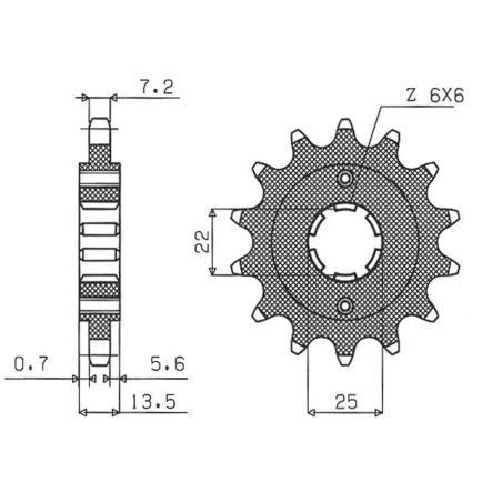 SUNSTAR front sprocket 293 15 HONDA XL 600V '87-'88 (PD06) (JTF293.15) (pitch 525) (29315JT)