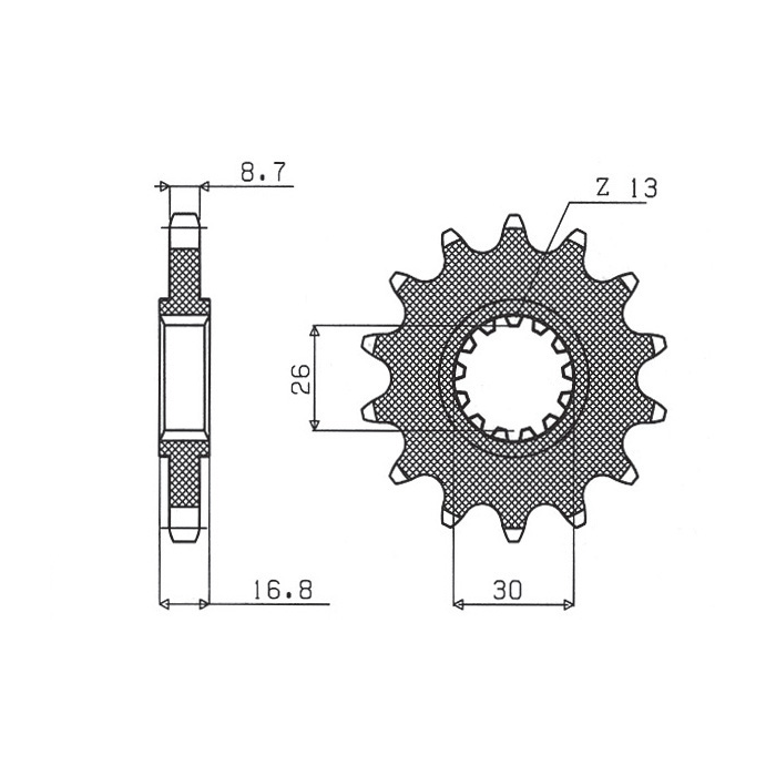 SUNSTAR front sprocket 347 16 HONDA CBR 1000RR '04-'16, CBF 1000, CBR 900/929/954 (JTF333.16) (pitch 530) (34716JT)