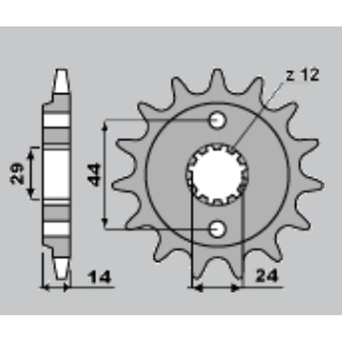 CHT front sprocket 348 16 HONDA XRV 750 AFRICA TWIN '90-'03 (JTF314.16)