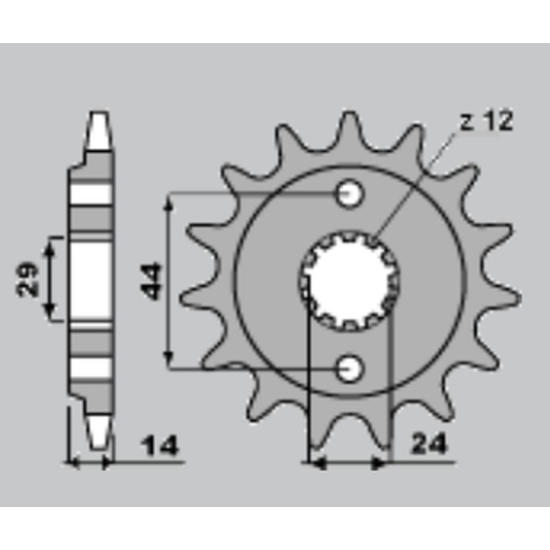 CHT front sprocket 348 17 HONDA VT 750C '97-'04