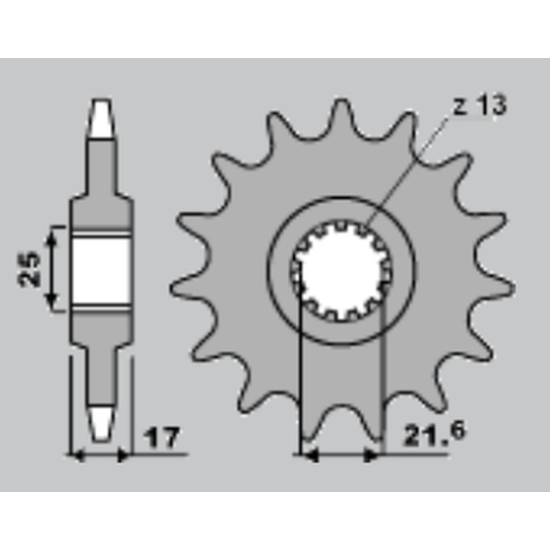 JR front sprocket 2041 15 (29715JT) HONDA CB 500 '94-'03