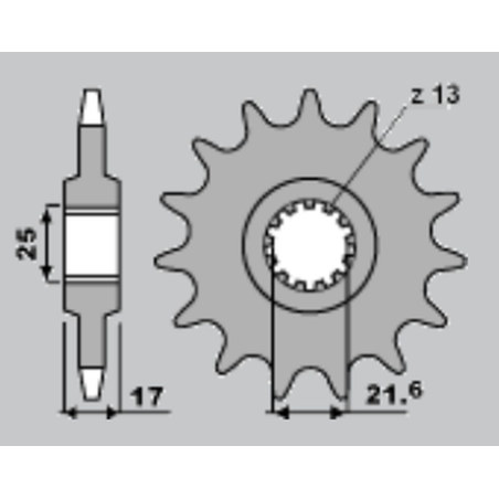 JR front sprocket 2041 15 (29715JT) HONDA CB 500 '94-'03