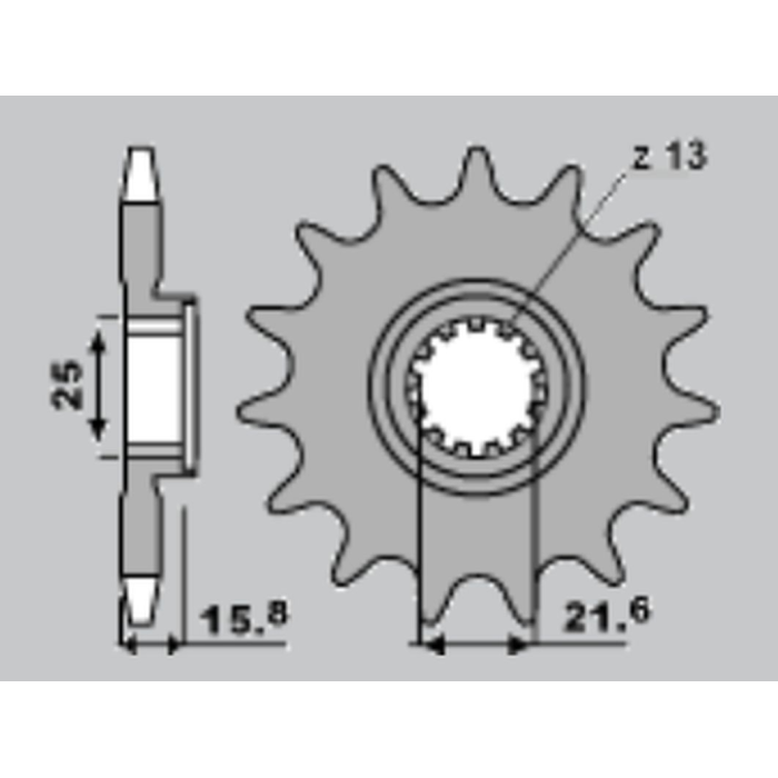 JR front sprocket 2093 15 KAWASAKI ZX 6R '98-'02 (153515JT)