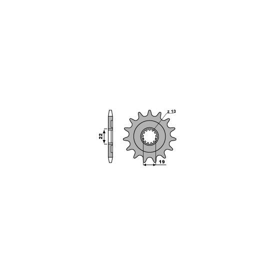 PBR front sprocket 2214 13 18NC HUSQVARNA TC/TE 250 10-11 (pitch 520)
