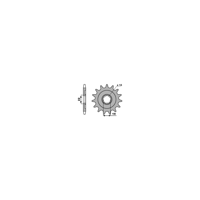 PBR front sprocket 2214 13 18NC HUSQVARNA TC/TE 250 10-11 (pitch 520)