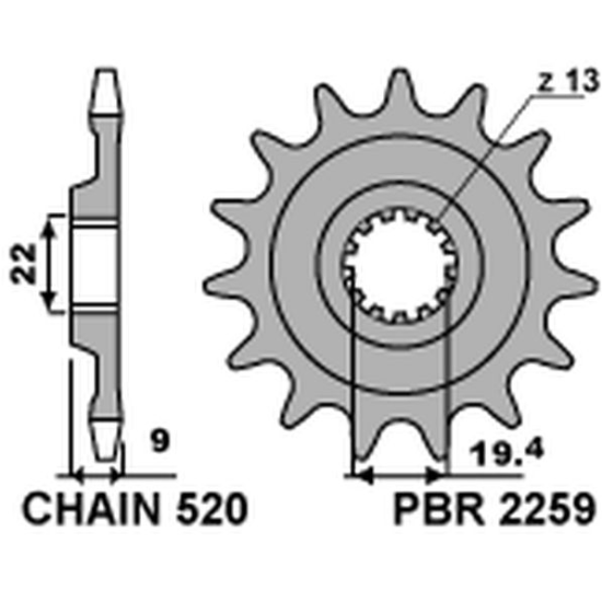 PBR priekinė žvaigždė 2259...