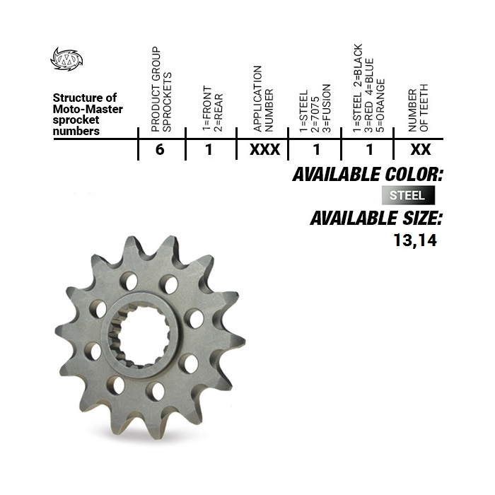 MOTO-MASTER front sprocket 2320 13 HONDA CRF 250R '18-'23,CRF 250RX '18-'23 (JTF1344.13) (232013)