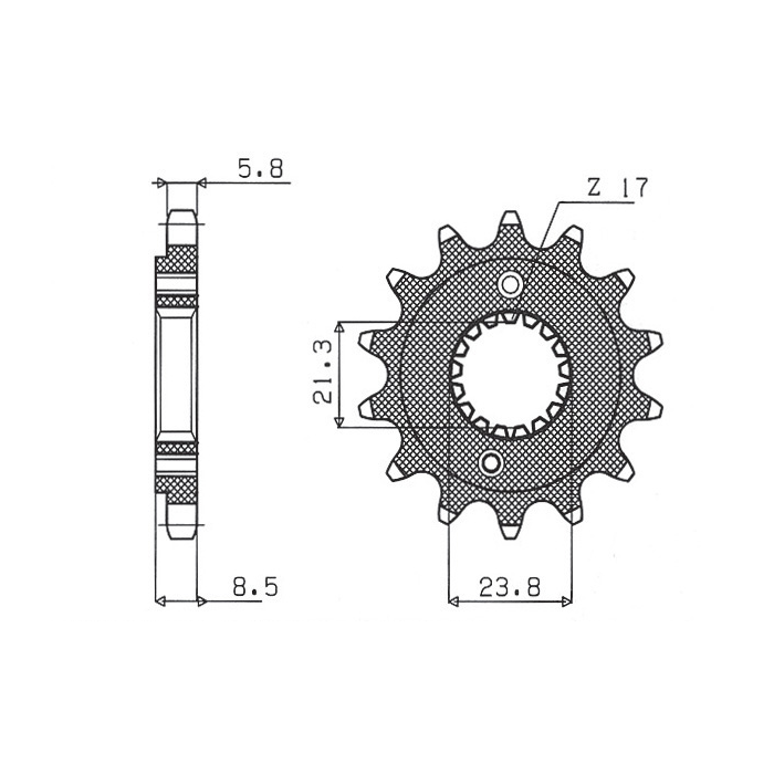 SUNSTAR front sprocket 2071 15 HONDA XR 400 '96-'05, TRX 400 (JTF1322.15) (pitch 520) (207115JT)