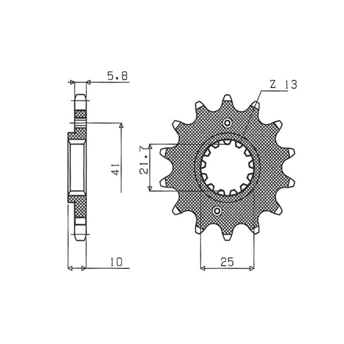 SUNSTAR front sprocket 345 14 HONDA SLR 650 '97-'01, FMX 650 VIGOR, YAMAHA MT-03/XT660 (JTF308.14) (pitch 520) (34514JT)