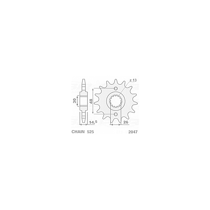 CHT front sprocket 2047 15 (400015K) HONDA CB 750, VFR 750