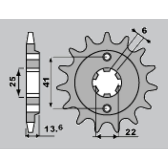 JR front sprocket 293 15 HONDA XL 600 V '87-'88 (JTF293.15)
