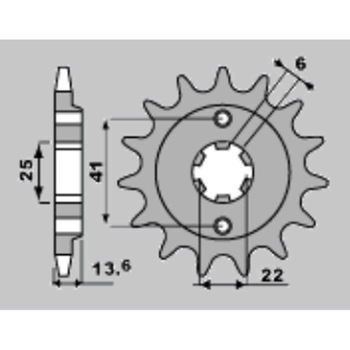 JR priekinė žvaigždė 293 15 HONDA XL 600 V '87-'88 (JTF293.15)