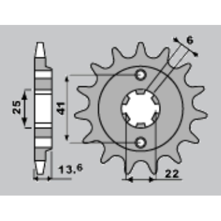 JR priekinė žvaigždė 293 15 HONDA XL 600 V '87-'88 (JTF293.15)
