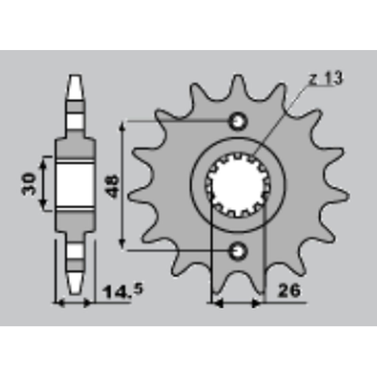 JR front sprocket 339 16 HONDA VFR 800 '02-'14 (JTF339.16)