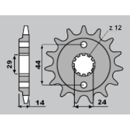 CHT front sprocket 348 15 HONDA XRV750 90-03 (A4240314150)
