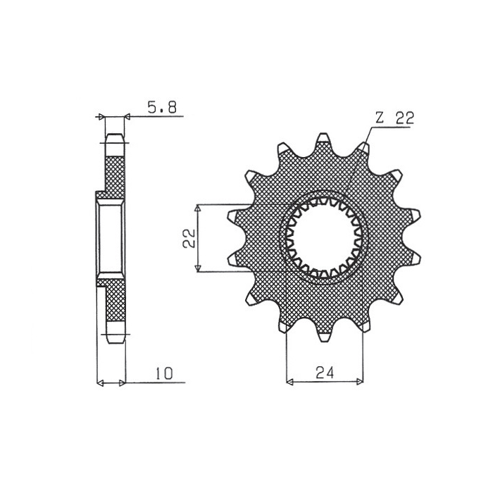 SUNSTAR front sprocket 402 15 BMW F 650 '94-'13, APRILIA PEGASO 650 '98-'04 (JTF402.15) (pitch 520) (40215JT)