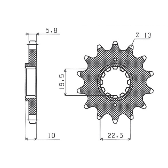 SUNSTAR front sprocket 435 15 SUZUKI DR 350/DRZ 400 (JTF432.15) (pitch 520) (43515JT)
