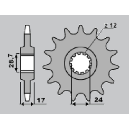 JR front sprocket 295 15 HONDA CBR 600 F '87-'96 (29515JT) (JTF295.15)