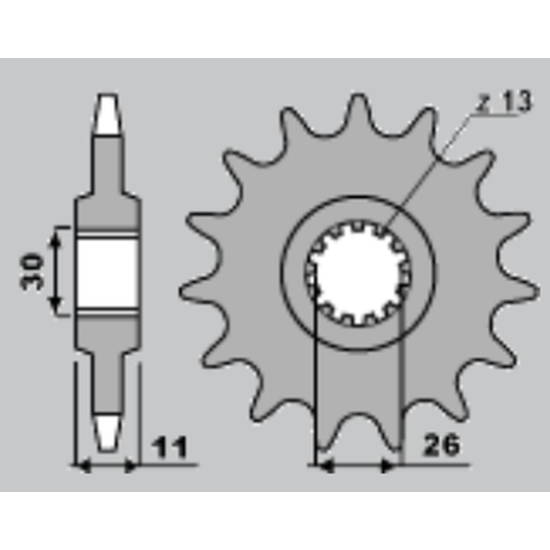 JR front sprocket 579 14 YAMAHA R1/FJ1200/XJR (JTF579.14)
