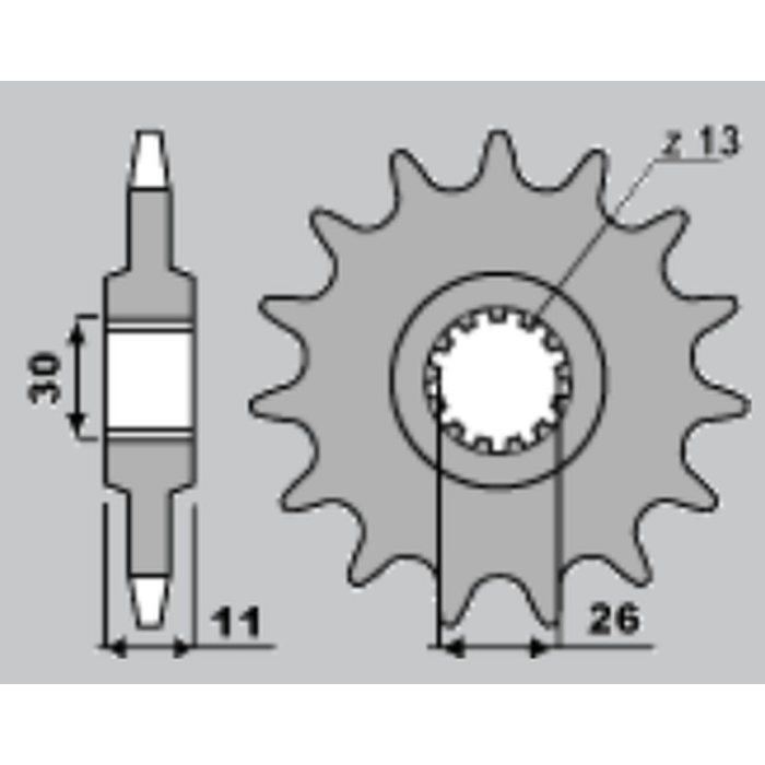 JR priekinė žvaigždė 579 14 YAMAHA R1/FJ1200/XJR (JTF579.14)
