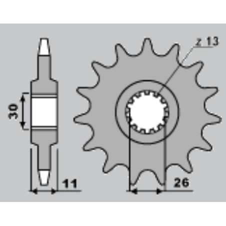 JR front sprocket 579 14 YAMAHA R1/FJ1200/XJR (JTF579.14)