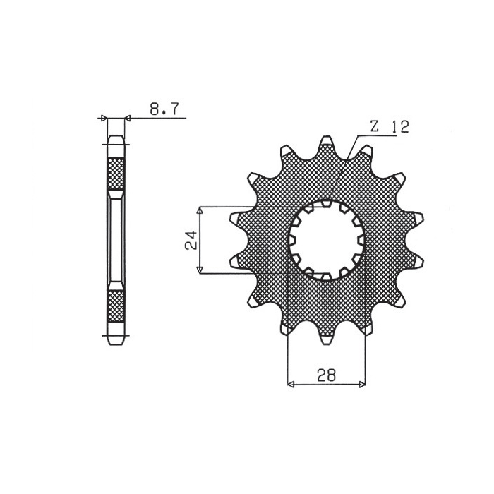 SUNSTAR front sprocket 526 17 KAWASAKI ZZR 1200/1400 (JTF517.17) (pitch 530) (52617JT)