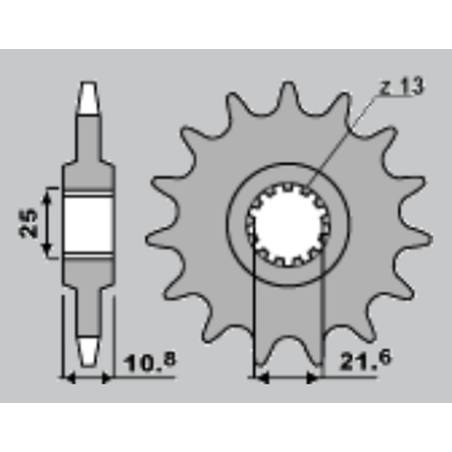 JR front sprocket 2086 17 YAMAHA TDM 850 '96-'98 (JTF1586.17)