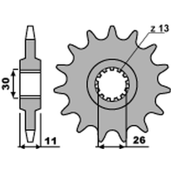 PBR front sprocket 579 18 18NC YAMAHA FZ1 '01-'15, YZF-R1 '98-'14, XJR 1200/1300 '95-'17, FJ 1100/1200 '84-'96 (JTF579.18) (yell