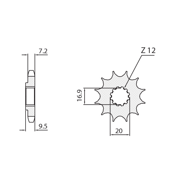 SUNSTAR front sprocket 2084 13 KTM SX 85 '04-'18 (JTF1907.13) (pitch 428) (208413JT)