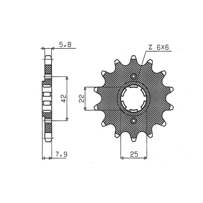 SUNSTAR front sprocket 281 15 HONDA XR 600R, XL 600R/RM/LM (JTF281.15) (pitch 520) (28115JT)