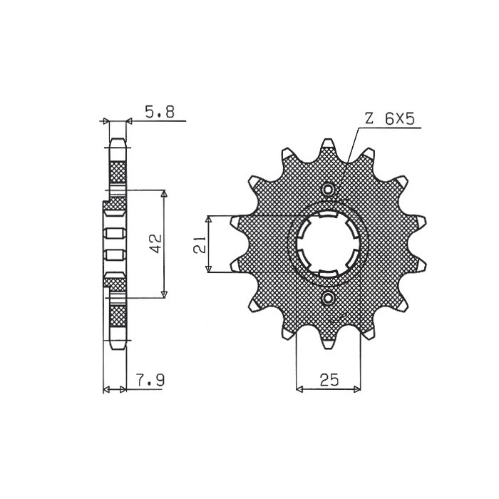 SUNSTAR front sprocket 575 15 YAMAHA XT 600 '83-'86, TT600, XT550 (JTF575.15) (pitch 520) (57515JT)