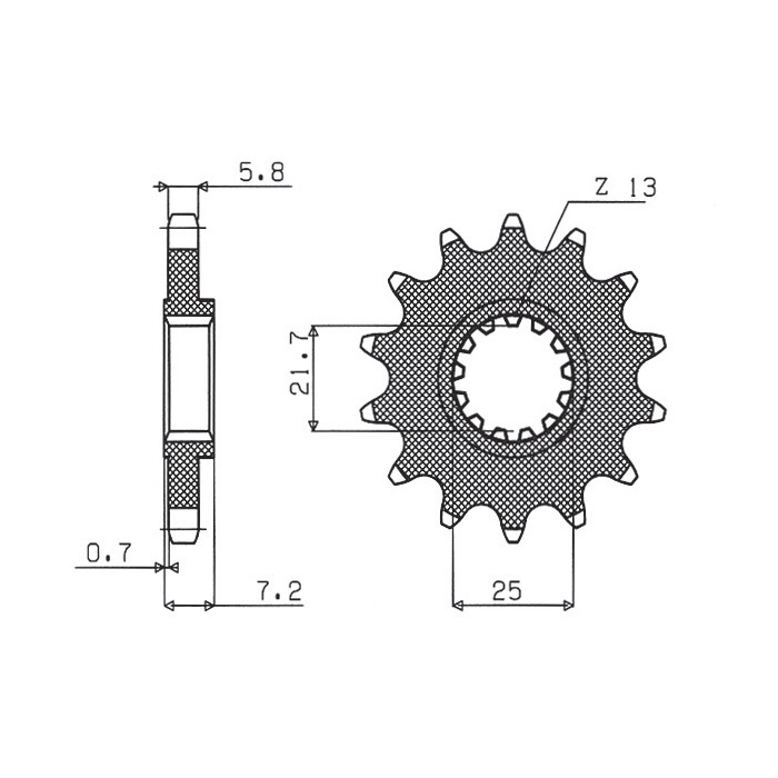 SUNSTAR front sprocket 585 16 YAMAHA XTZ 750 '90-'98 (JTF578.16) (JTF1536.16) (pitch 520) (58516JT)
