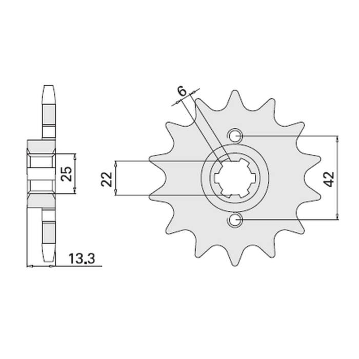 CHT front sprocket 291 16 HONDA CB 450S (JTF291.16)