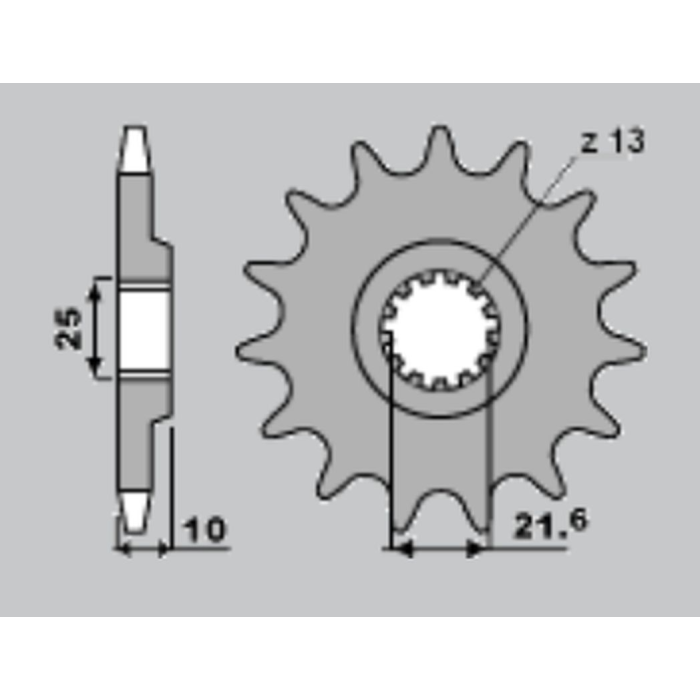 CHT front sprocket 521 15 KAWASAKI Z 900, Z 1000A (521-15) (JTF521.15)