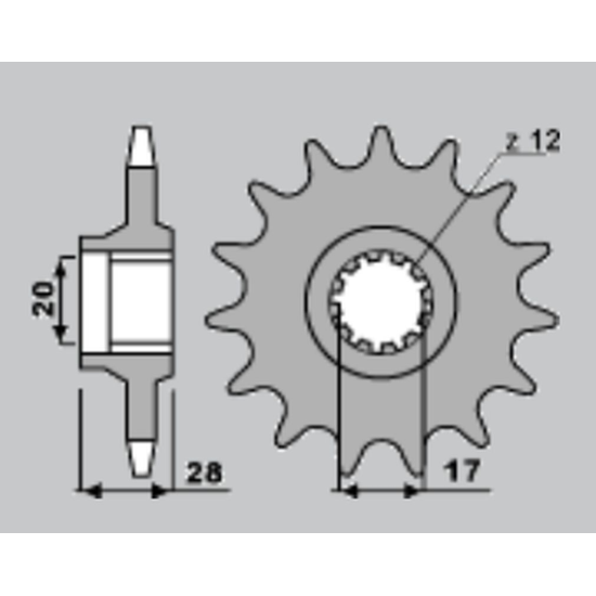 CHT front sprocket 551 13 GILERA 125 88-93 (603-13)