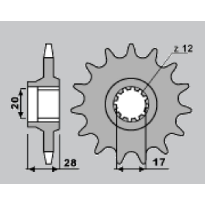 CHT front sprocket 551 13 GILERA 125 88-93 (603-13)